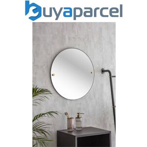 Garden Trading Indoor Adelphi Round Wall Hallway Lounge Mirror 55cm Black Steel Garden Trading Indoor Adelphi Round Wall Hallway Lounge Mirror 55cm Black Steel