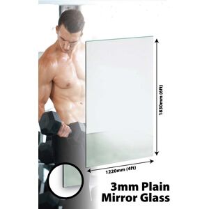 Large Wall Mirror 6ft X 4ft 183cm X 122cm Glass Gym Or Dance Studio 3mm Thick Large Wall Mirror 6ft X 4ft 183cm X 122cm Glass Gym Or Dance Studio 3mm Thick