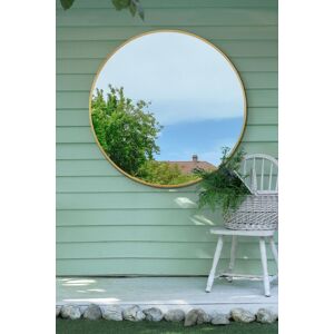 The Fenestra - New Large Gold Round Garden Wall Mirror - 47" X 47" (120 X 120cm) The Fenestra - New Large Gold Round Garden Wall Mirror - 47" X 47" (120 X 120cm)