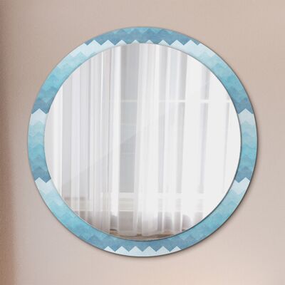 Wondeca Blue Chevron Wall Mirror - 100cm - Modern Decor Wondeca Blue Chevron Wall Mirror - 100cm - Modern Decor