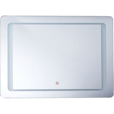 Beliani Wall Mirror with LED Silver 60 x 80 cm Rectangular Beliani Wall Mirror with LED Silver 60 x 80 cm Rectangular