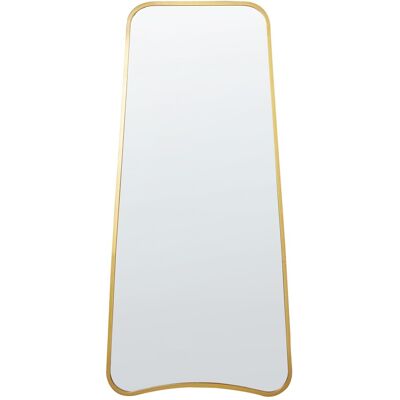 Beliani Wall Mirror Gold Iron Glass 58 x 122 cm Irregular Shape Hanging Decor Modern Minimalist Living Room Bedroom Hallway - Wall Mirror Beliani Wall Mirror Gold Iron Glass 58 x 122 cm Irregular Shape Hanging Decor Modern Minimalist Living Room Bedroom Hallway - Wall Mirror