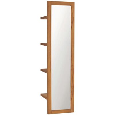 Nnevl Wall Mirror with Shelves - 30x30x120 Cm - Rustic Colonial Style Nnevl Wall Mirror with Shelves - 30x30x120 Cm - Rustic Colonial Style