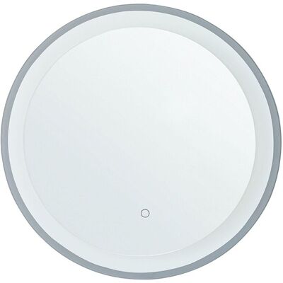Beliani Wall Mirror Round 58 cm LED Lights Anti Fog System Bathroom Accessories Decorative Beliani Wall Mirror Round 58 cm LED Lights Anti Fog System Bathroom Accessories Decorative