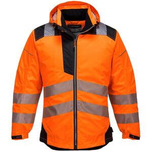 Portwest Pw3 Hi Vis Winter Rain Jacket Orange / Black 4xl Portwest Pw3 Hi Vis Winter Rain Jacket Orange / Black 4xl