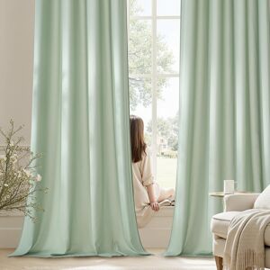 Pony Dance Non-See-Through Sage Green Voile Curtains - 52 X 84 Inches Semi Shee Pony Dance Non-See-Through Sage Green Voile Curtains - 52 X 84 Inches Semi Shee