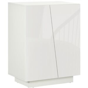 Homcom White Storage Cabinet - Modern Design & Adjustable Shelves Homcom White Storage Cabinet - Modern Design & Adjustable Shelves