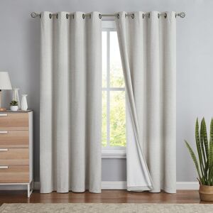 Treatmentex Linen Blackout Curtains Eyelet 54-Inch Drop Natural Ivory Full Blackout Window Treatmentex Linen Blackout Curtains Eyelet 54-Inch Drop Natural Ivory Full Blackout Window