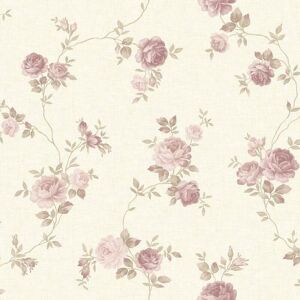 Cn26565 - Rose Garden Trailing Roses Striped Beige Galerie Wallpaper Cn26565 - Rose Garden Trailing Roses Striped Beige Galerie Wallpaper