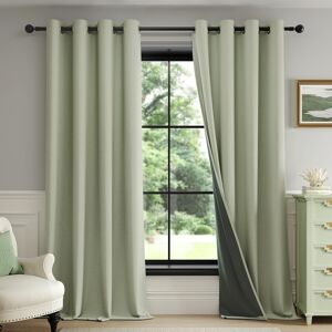 Fmfunctex Blackout Curtains For Bedroom Sage Green Curtains 54 Inch Drop Geomet Fmfunctex Blackout Curtains For Bedroom Sage Green Curtains 54 Inch Drop Geomet