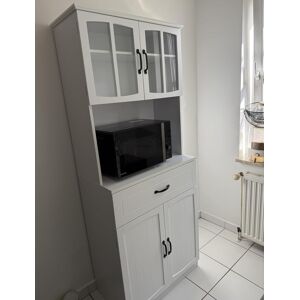 Tall Kitchen Storage Cupboard Cabinet Pantry Larder Unit Adjustable Shelf White Tall Kitchen Storage Cupboard Cabinet Pantry Larder Unit Adjustable Shelf White