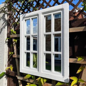 Darthome French Country Window Mirror White Wood Wall Mount Rustic Shabby Chic Decoration Darthome French Country Window Mirror White Wood Wall Mount Rustic Shabby Chic Decoration