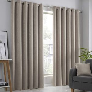Fusion - Natural Curtains W66 X L90" (168 X 229cm) - 2x Panels - Eyelet Curtain Fusion - Natural Curtains W66 X L90" (168 X 229cm) - 2x Panels - Eyelet Curtain