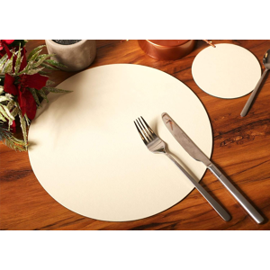 Does Not Apply Set Of 8 Ivory Elementary Round Leatherboard Placemats And 8 Coasters - Made In Does Not Apply Set Of 8 Ivory Elementary Round Leatherboard Placemats And 8 Coasters - Made In