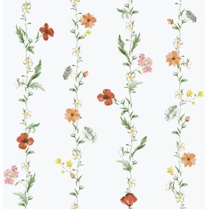 1902-4 - Spring Blossom Floral Green Coral White Galerie Wallpaper 1902-4 - Spring Blossom Floral Green Coral White Galerie Wallpaper