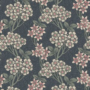 Arts And Crafts Floral Vine Dark Grey Olive White Wallpaper - Wallpaper Arts And Crafts Floral Vine Dark Grey Olive White Wallpaper - Wallpaper