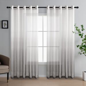 Dwcn Grey Gradient Curtains For Living Room Net Curtain Eyelet Voile Curtains 9 Dwcn Grey Gradient Curtains For Living Room Net Curtain Eyelet Voile Curtains 9