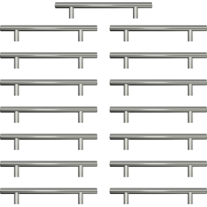 Does Not Apply Kitchen Cupboard Handles Silver 15 Pack 128 Mm(5 Inch) Hole Center, Brushed Fini Does Not Apply Kitchen Cupboard Handles Silver 15 Pack 128 Mm(5 Inch) Hole Center, Brushed Fini