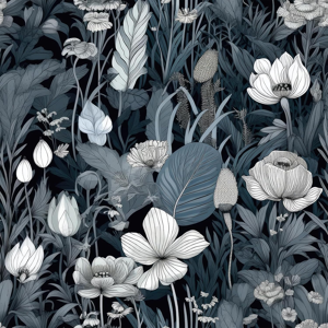 Does Not Apply Self Adhesive Grey Blue Floral Wallpaper Tropical Leaves Navy Wallpaper Feature Does Not Apply Self Adhesive Grey Blue Floral Wallpaper Tropical Leaves Navy Wallpaper Feature