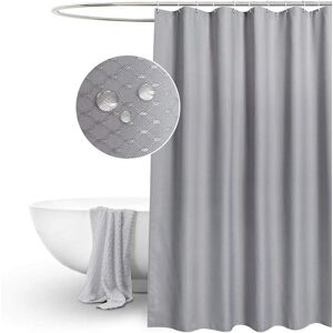Eurcross Grey Waffle Shower Curtains Extra Long 180 X 210cm Drop, Mildew Resist Eurcross Grey Waffle Shower Curtains Extra Long 180 X 210cm Drop, Mildew Resist
