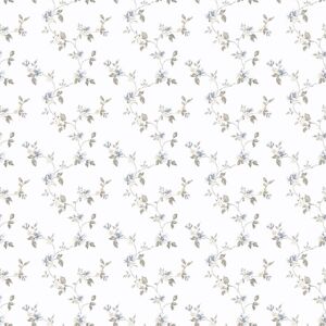Pf38174 - Pretty Prints Mini Floral Trail Blue Beige Grey Galerie Wallpaper Pf38174 - Pretty Prints Mini Floral Trail Blue Beige Grey Galerie Wallpaper