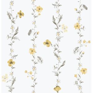 1902-2 - Spring Blossom Floral Yellow Grey White Galerie Wallpaper 1902-2 - Spring Blossom Floral Yellow Grey White Galerie Wallpaper