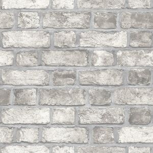 Noordwand Homestyle Brick Wall Gray Off-White Wallpaper Noordwand Homestyle Brick Wall Gray Off-White Wallpaper