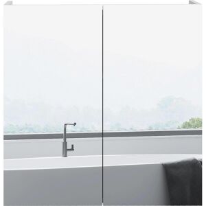 Kleankin Wall Mounted Bathroom Storage Cupboard With Mirror And Shelf White New Kleankin Wall Mounted Bathroom Storage Cupboard With Mirror And Shelf White New