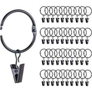 Sodial 4x(42 Pack Openable Curtain Rings With Clips, 1 Inch Interior Diameter,2287 Sodial 4x(42 Pack Openable Curtain Rings With Clips, 1 Inch Interior Diameter,2287