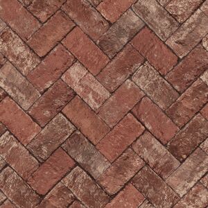 G45424 - Just Kitchens Herringbone Brick Red Galerie Wallpaper G45424 - Just Kitchens Herringbone Brick Red Galerie Wallpaper