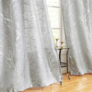 Fmfunctex Grey Silver Semi Sheer Curtains For Bedroom 90 Drop Voile Curtain For Fmfunctex Grey Silver Semi Sheer Curtains For Bedroom 90 Drop Voile Curtain For