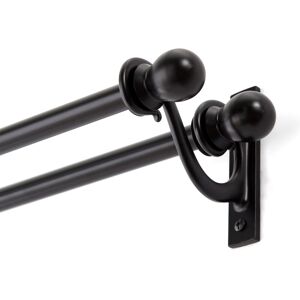 Kenney Scroll Bracket Double Window Curtain Rod Set, 28 To 48-Inch, Black Kenney Scroll Bracket Double Window Curtain Rod Set, 28 To 48-Inch, Black