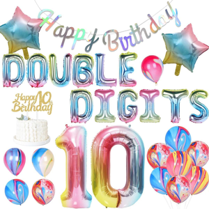 Does Not Apply Rainbow 10th Birthday Decorations For Girls Double Digits Decorations Iridescent Does Not Apply Rainbow 10th Birthday Decorations For Girls Double Digits Decorations Iridescent