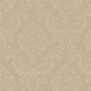 Sk34755 - Simply Silks 4 Feathered Damask Metallic Gold Galerie Wallpaper Sk34755 - Simply Silks 4 Feathered Damask Metallic Gold Galerie Wallpaper