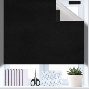 Does Not Apply Blackout Blinds Stick On 300x145cm, Portable 100% Black Out Material, Temporary Does Not Apply Blackout Blinds Stick On 300x145cm, Portable 100% Black Out Material, Temporary