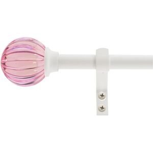 Decopolitan 5/8" Fluted Ball Curtain Rod Set, 26 To 48 Inches, Pink Decopolitan 5/8" Fluted Ball Curtain Rod Set, 26 To 48 Inches, Pink