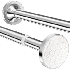 Gdevkhn Shower Curtain Rail Extendable Curtain Rods No Drilling Telescopic Pole Stainle Gdevkhn Shower Curtain Rail Extendable Curtain Rods No Drilling Telescopic Pole Stainle