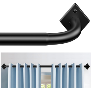 Does Not Apply Curtain Poles For Eyelet Curtains - 80-218cm Black Curtain Rods - 25mm Diameter Does Not Apply Curtain Poles For Eyelet Curtains - 80-218cm Black Curtain Rods - 25mm Diameter