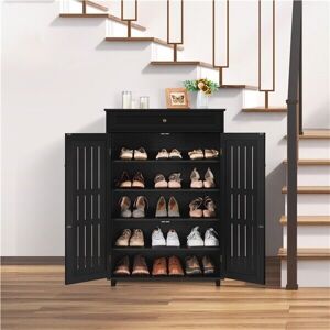 Ukuniversal365 Shoe Storage Cabinet With Drawer & Door 5-Tier Adjustable Shoe Rack For Entryway Ukuniversal365 Shoe Storage Cabinet With Drawer & Door 5-Tier Adjustable Shoe Rack For Entryway