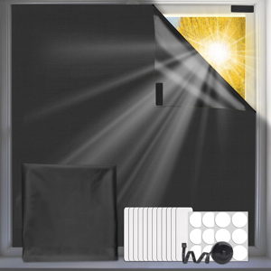 Does Not Apply Portable Blackout Blinds 200x145cm, Temporary 100% Blackout Material With Self A Does Not Apply Portable Blackout Blinds 200x145cm, Temporary 100% Blackout Material With Self A