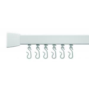 Croydex Shower Curtain Rail L Shape Professional White Rail Kit With Hooks 76cm Croydex Shower Curtain Rail L Shape Professional White Rail Kit With Hooks 76cm