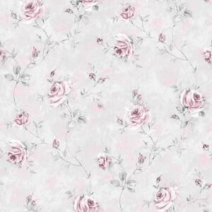 Rg35738 - Rose Garden Vine Roses Silver Grey Galerie Wallpaper Rg35738 - Rose Garden Vine Roses Silver Grey Galerie Wallpaper