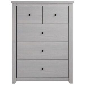 Lpd Havana Grey 3+2 Chest-Solid Pine With Grey-Washed Finish & Antique-Style Handles Lpd Havana Grey 3+2 Chest-Solid Pine With Grey-Washed Finish & Antique-Style Handles