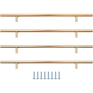 Does Not Apply 4 Pack Gold Cupboard Handles 256mm Hole Center T Bar Handles, Stainless Steel Dr Does Not Apply 4 Pack Gold Cupboard Handles 256mm Hole Center T Bar Handles, Stainless Steel Dr