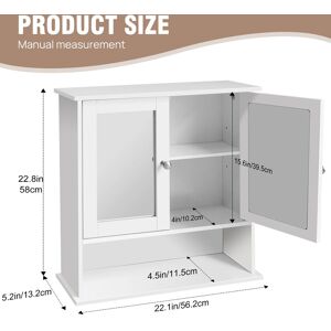 Does Not Apply Bathroom Storage Wall-Mounted Mirror Cabinet White Unit Modern Toilet Cupboard Does Not Apply Bathroom Storage Wall-Mounted Mirror Cabinet White Unit Modern Toilet Cupboard