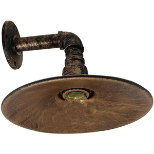 Does Not Apply Industrial Vintage Water Pipe Wall Light Flat Metal Lampshade In Brushed Copper Does Not Apply Industrial Vintage Water Pipe Wall Light Flat Metal Lampshade In Brushed Copper