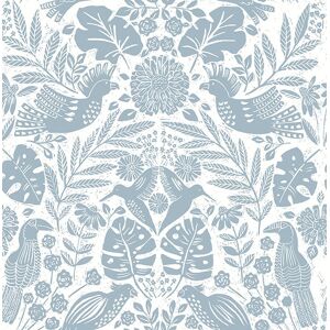 Fd27000_terrace Folk Birds Decorative Duck Egg White Fine Decor Wallpaper Fd27000_terrace Folk Birds Decorative Duck Egg White Fine Decor Wallpaper