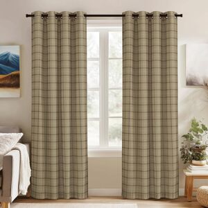 Pony Dance Tartan Check Curtains 52x84 Inch 2 Panels Light Khaki Linen Blend Po Pony Dance Tartan Check Curtains 52x84 Inch 2 Panels Light Khaki Linen Blend Po