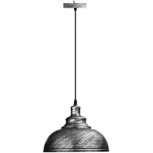 Does Not Apply Vintage Ceiling Pendant Light Fittings, Industrial Metal E27 Base 29cm Brushed S Does Not Apply Vintage Ceiling Pendant Light Fittings, Industrial Metal E27 Base 29cm Brushed S