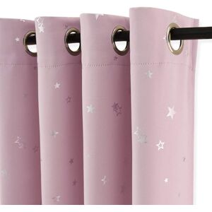 Pony Dance Stars Foil Printed Blackout Curtains - Pink 52 X 54 Inch Thermal Ins Pony Dance Stars Foil Printed Blackout Curtains - Pink 52 X 54 Inch Thermal Ins